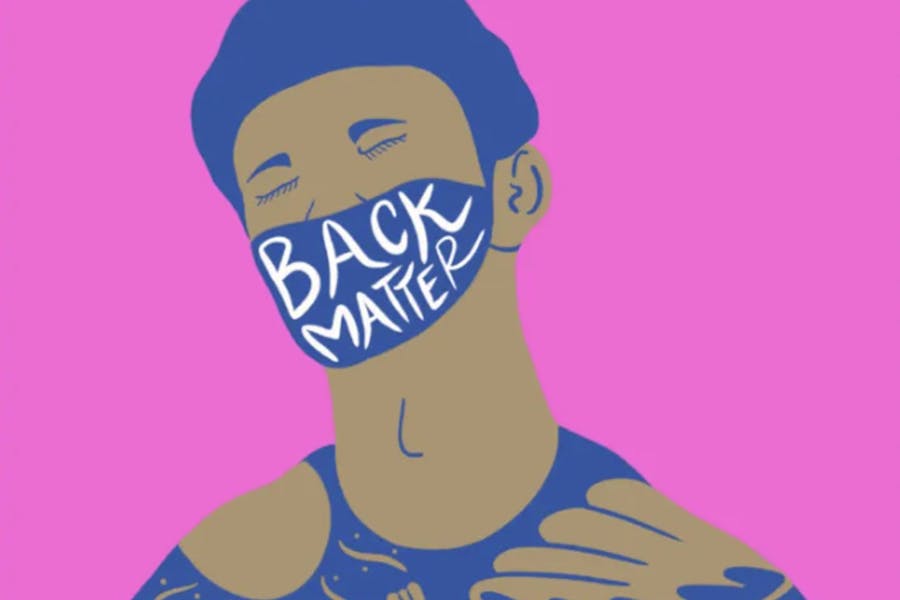 A Black Lives Matter poster.